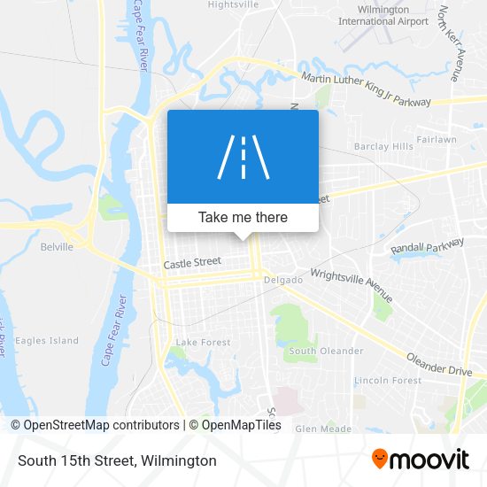 South 15th Street map