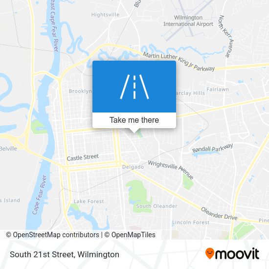 South 21st Street map