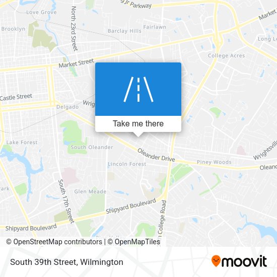 South 39th Street map