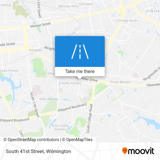 South 41st Street map