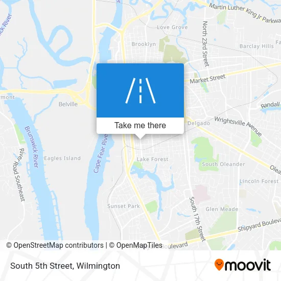 South 5th Street map