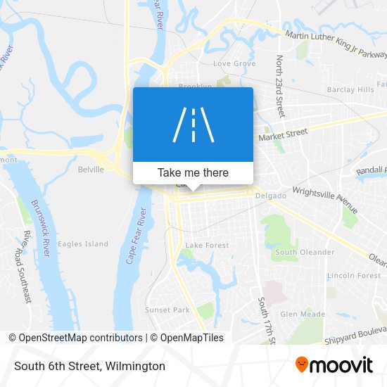 South 6th Street map