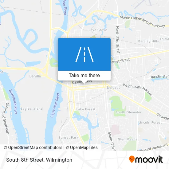 South 8th Street map