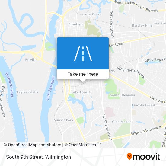 Mapa de South 9th Street