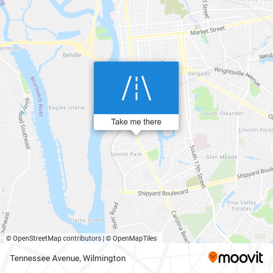 Mapa de Tennessee Avenue