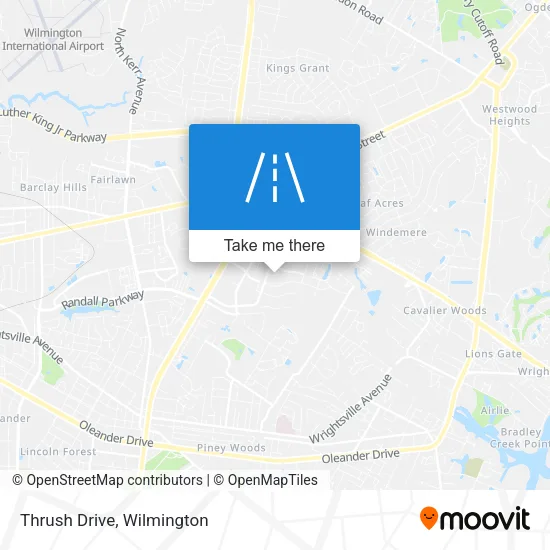 Thrush Drive map