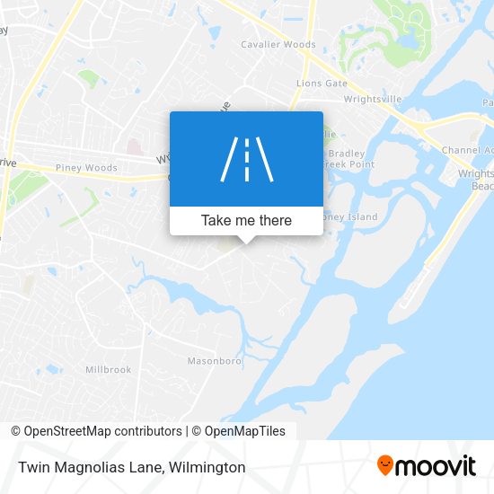 Twin Magnolias Lane map