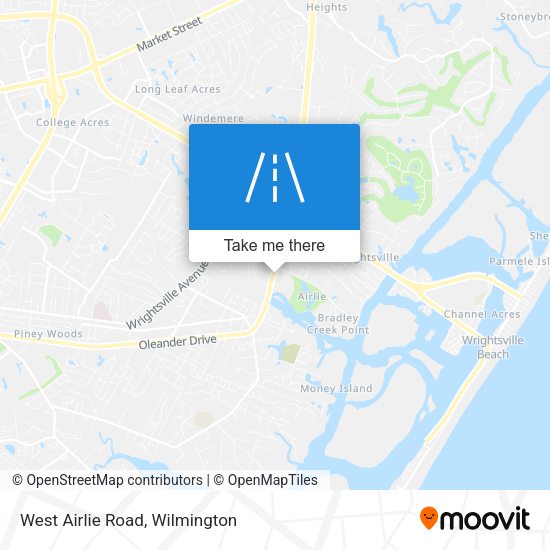 West Airlie Road map