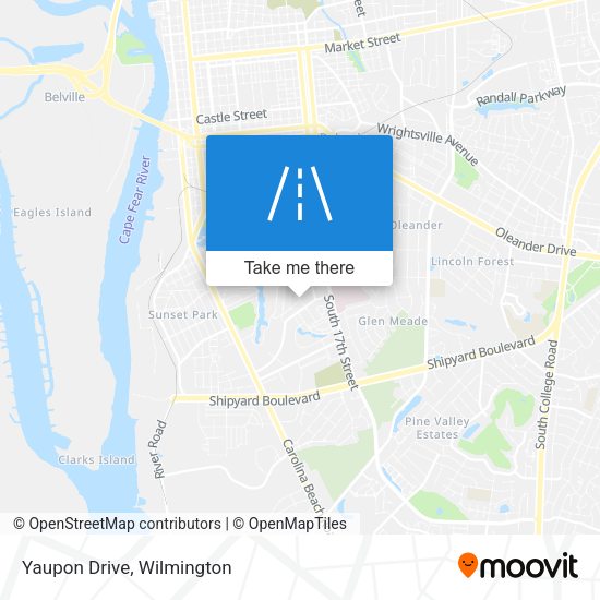 Mapa de Yaupon Drive