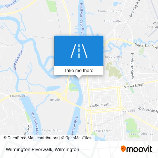 Wilmington Riverwalk map