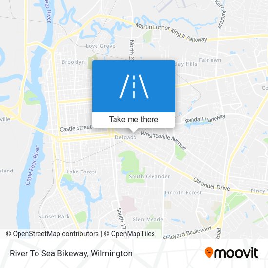 Mapa de River To Sea Bikeway