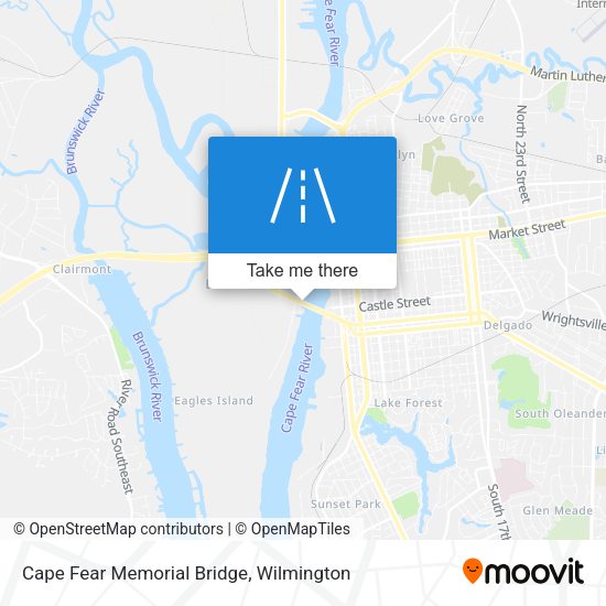 Cape Fear Memorial Bridge map