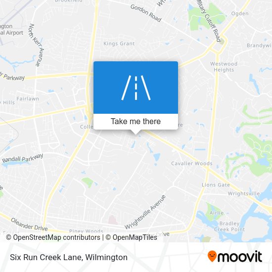 Six Run Creek Lane map