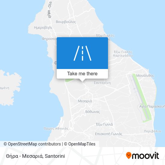 Θήρα - Μεσαριά map
