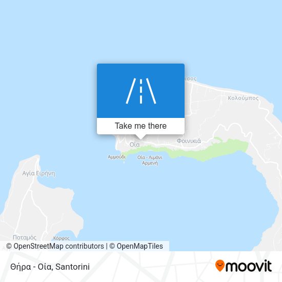 Θήρα - Οία map