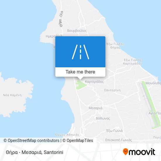 Θήρα - Μεσαριά map