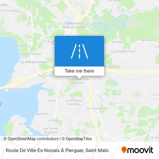 Route De Ville-Ès-Nonais À Plerguer map