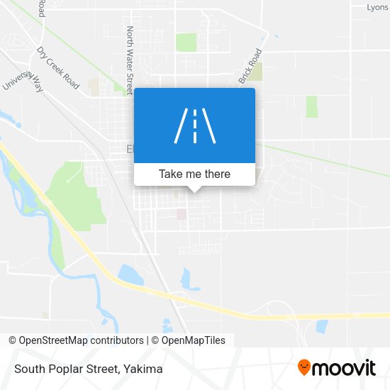 South Poplar Street map