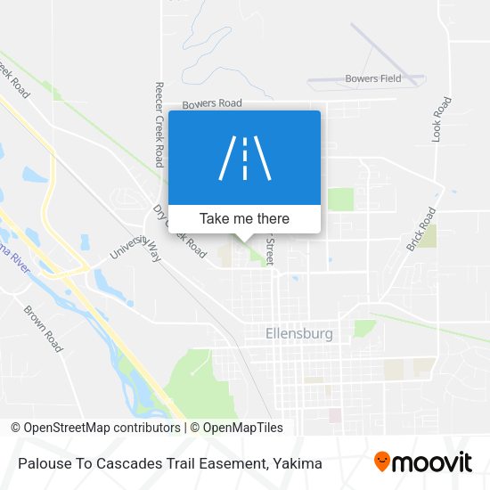 Palouse To Cascades Trail Easement map