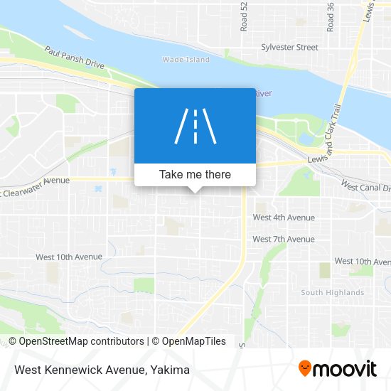 West Kennewick Avenue map