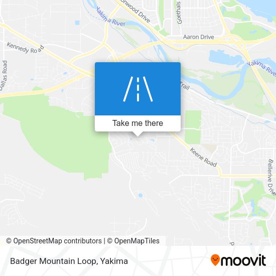 Badger Mountain Loop map
