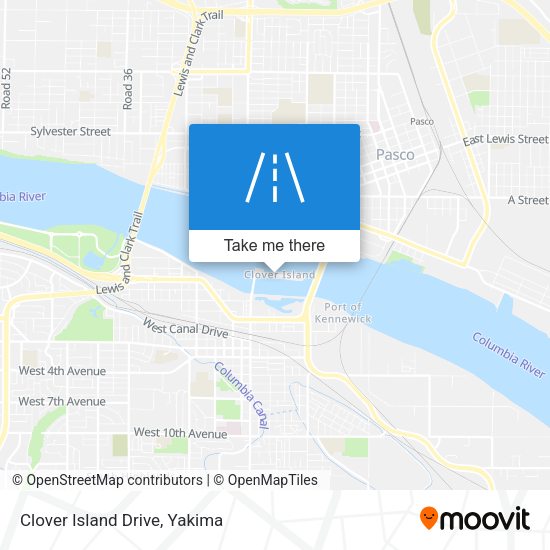 Mapa de Clover Island Drive