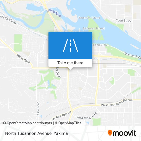 North Tucannon Avenue map