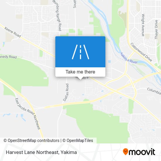 Harvest Lane Northeast map