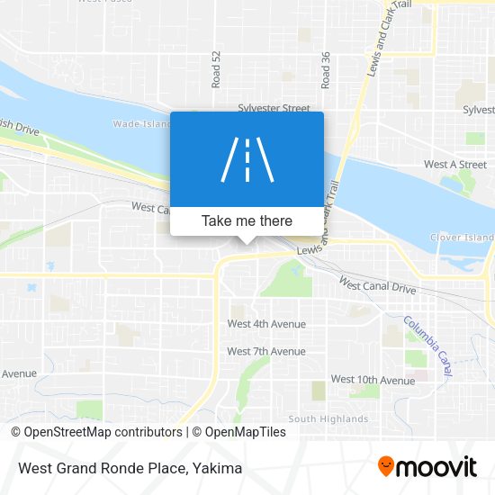 West Grand Ronde Place map