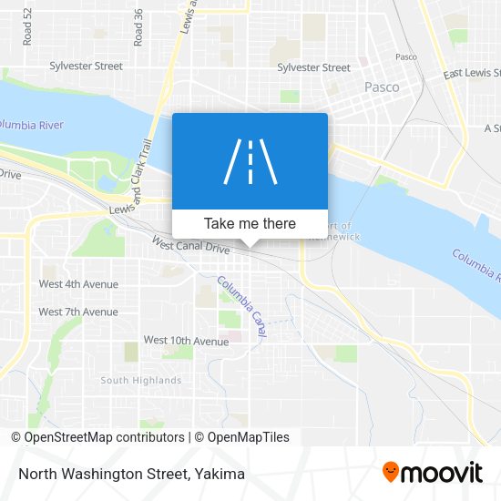 North Washington Street map