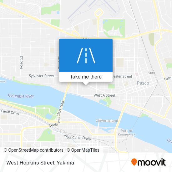 West Hopkins Street map