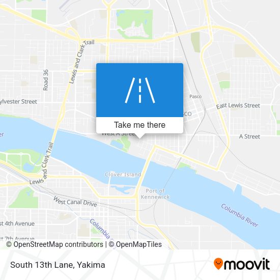 Mapa de South 13th Lane