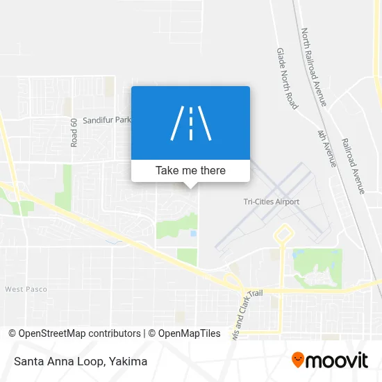 Santa Anna Loop map