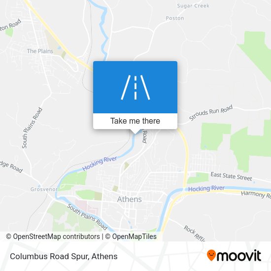 Columbus Road Spur map