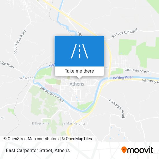 East Carpenter Street map