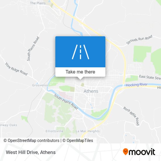West Hill Drive map