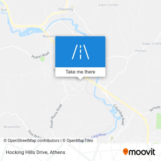 Mapa de Hocking Hills Drive