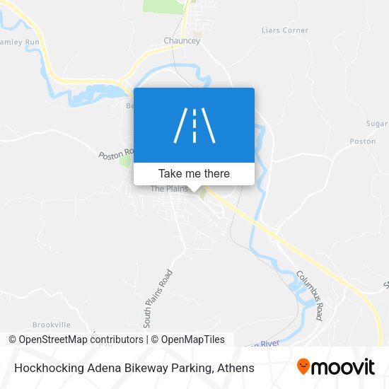 Hockhocking Adena Bikeway Parking map