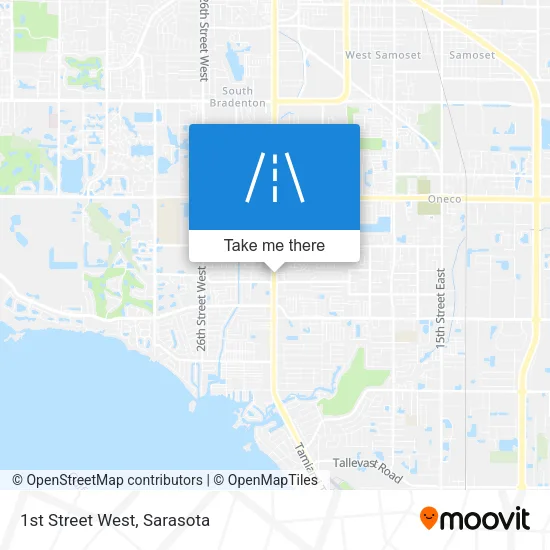 1st Street West map