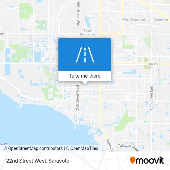 22nd Street West map