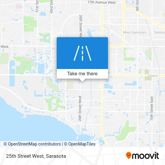 25th Street West map