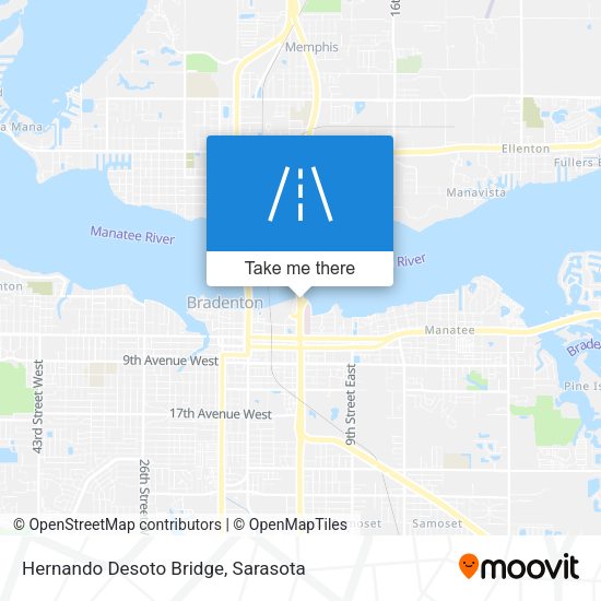 Hernando Desoto Bridge map