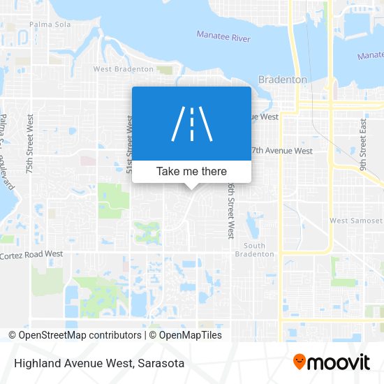 Highland Avenue West map