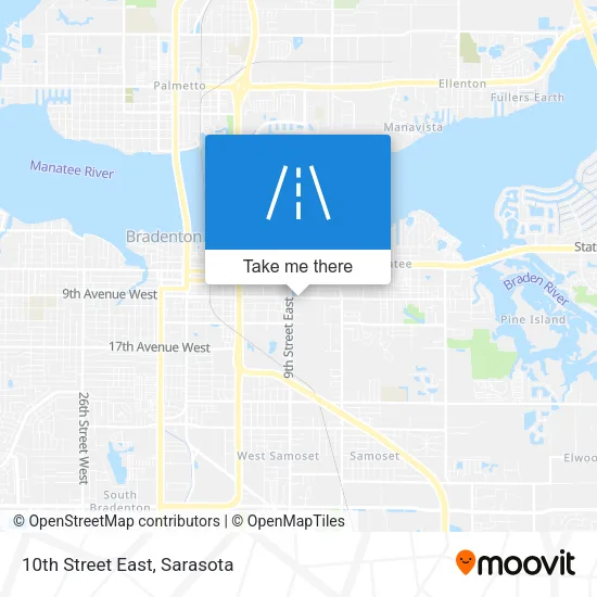 10th Street East map