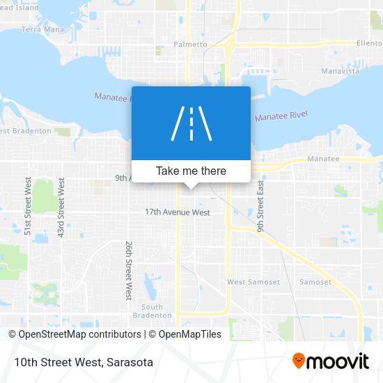 10th Street West map