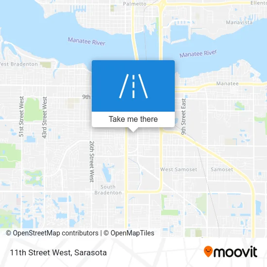 11th Street West map