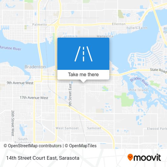 Mapa de 14th Street Court East