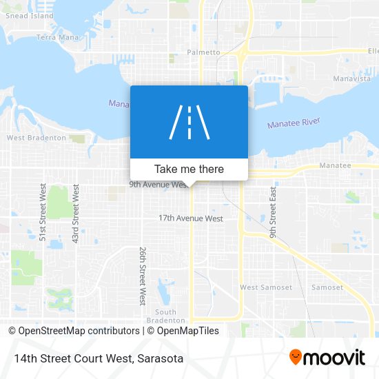 Mapa de 14th Street Court West