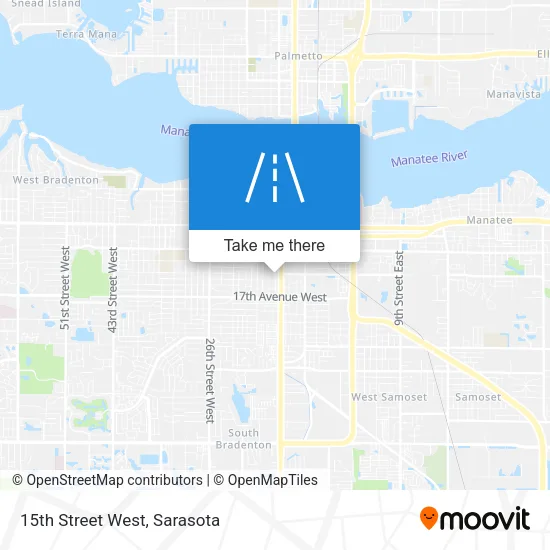 15th Street West map