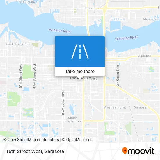 16th Street West map